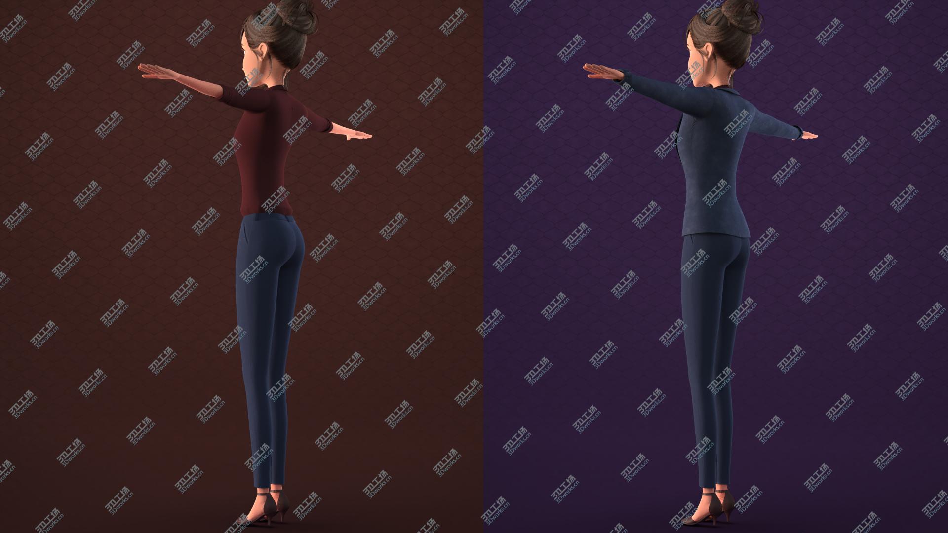 images/goods_img/202104021/3D CARTOON MOTHER 2 - TOON WOMAN rigged model/5.jpg